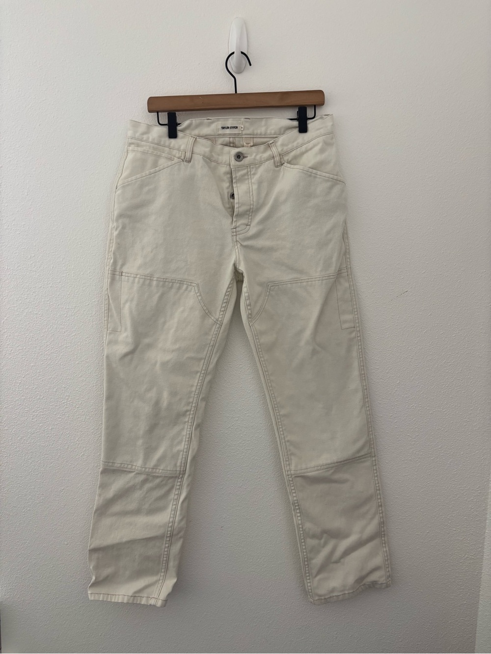 Taylor Stitch Chore pants in white